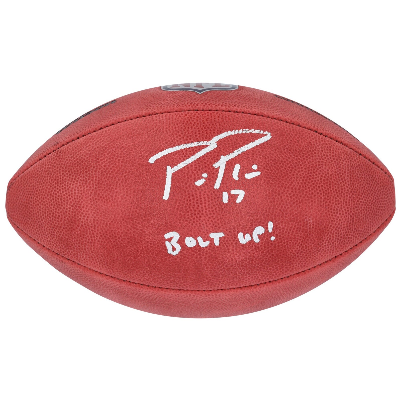 Philip Rivers Los Angeles Angels Autographed Fanatics Authentic Wilson Duke Full Color Football with "Bolt Up!" Inscription - The Ballers Bank