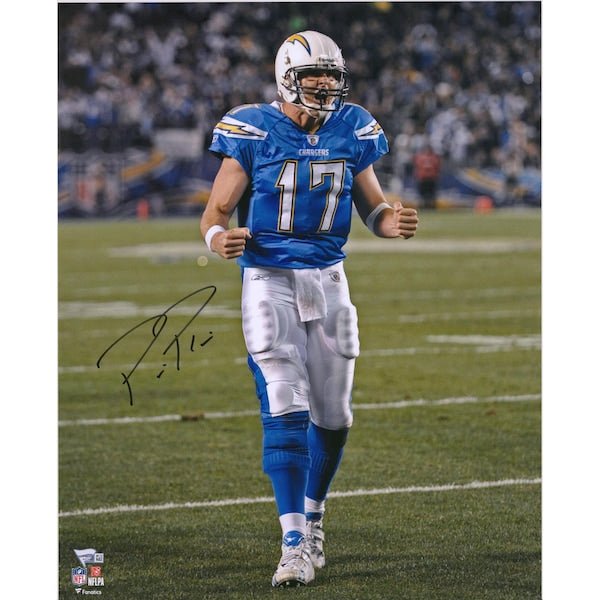 Philip Rivers Los Angeles Chargers Fanatics Authentic Autographed 16" x 20" Powder Blue Screaming Photograph - The Ballers Bank