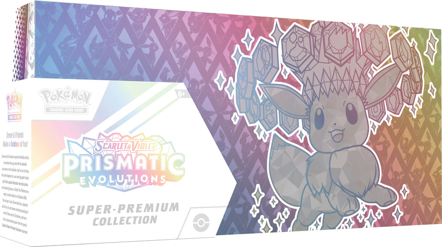 Pokemon Scarlet & Violet Prismatic Evolutions Super Premium Collection 4 Box Case (Ships Sealed Only) - B2