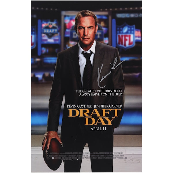Kevin Costner Draft Day Autographed Fanatics Authentic 11" x 17" Movie Poster