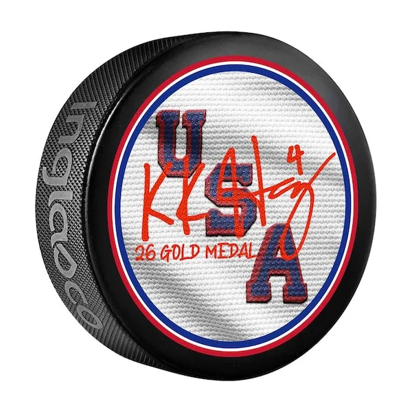 Caroline Harvey Signed Team USA 2026 Olympics Hockey Puck | Gold Medal