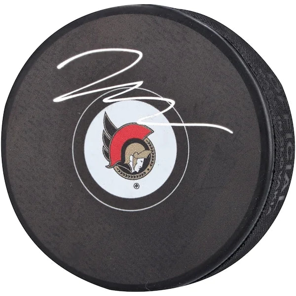 Jake Sanderson Signed Ottawa Senators Hockey Puck | Authenticated