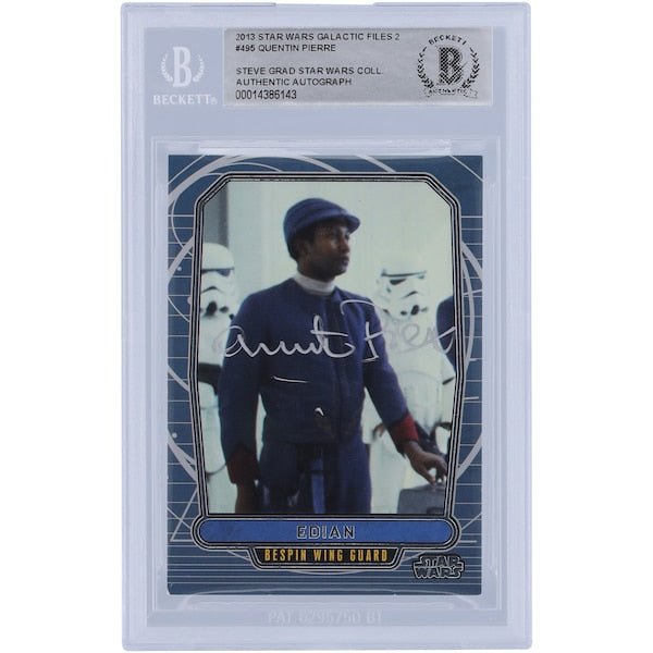 Quentin Pierre Autographed 2013 Topps Star Wars Galactic Files 2 495 BAS Authenticated Card - The Ballers Bank