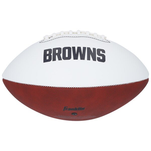 Quinshon Judkins Cleveland Browns Autographed Fanatics Authentic Franklin White Panel Football - The Ballers Bank