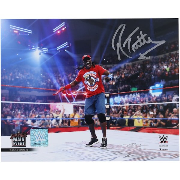 R - Truth WWE Autographed Fanatics Authentic 8" x 10" Ron Cena In - Ring Entrance Photograph - The Ballers Bank
