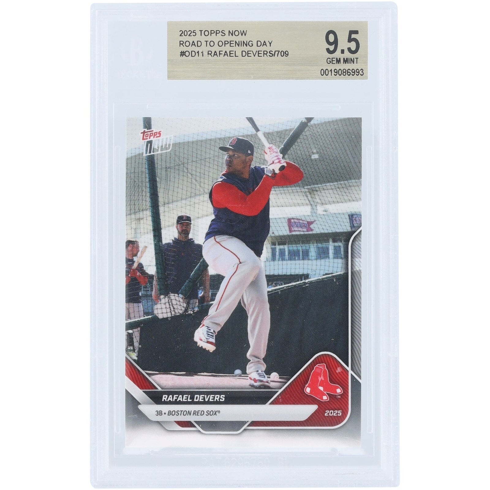 Rafael Devers Boston Red Sox 2025 Topps Now Road to Opening Day OD - 11 BGS Authenticated 9.5 Card - The Ballers Bank