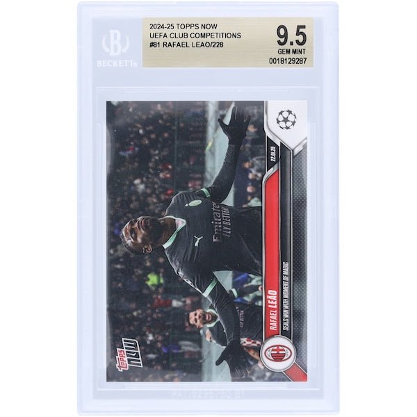 Rafael Leão AC Milan 2024 - 25 Topps Now Seals Win With Moment Of Magic 81 BGS Authenticated 9.5 Card - The Ballers Bank