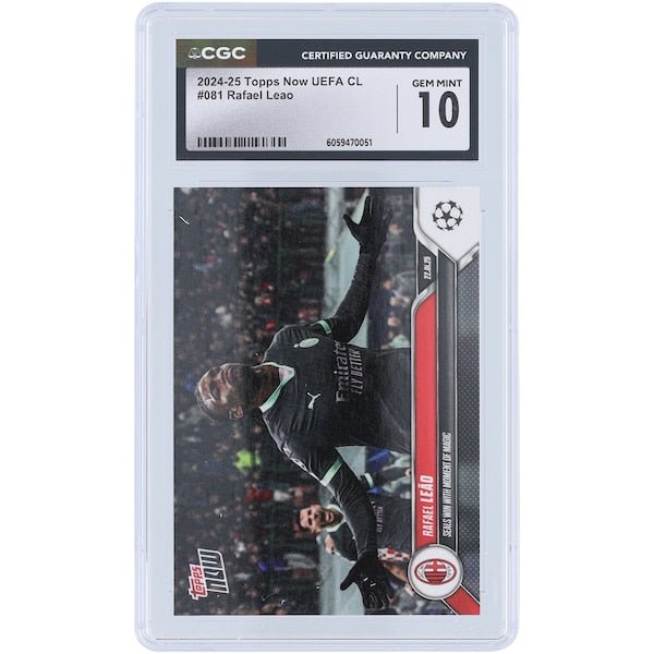 Rafael Leão AC Milan 2025 Topps Now Seals Win With Moment of Magic 81 CGC Authenticated 10 Card - The Ballers Bank