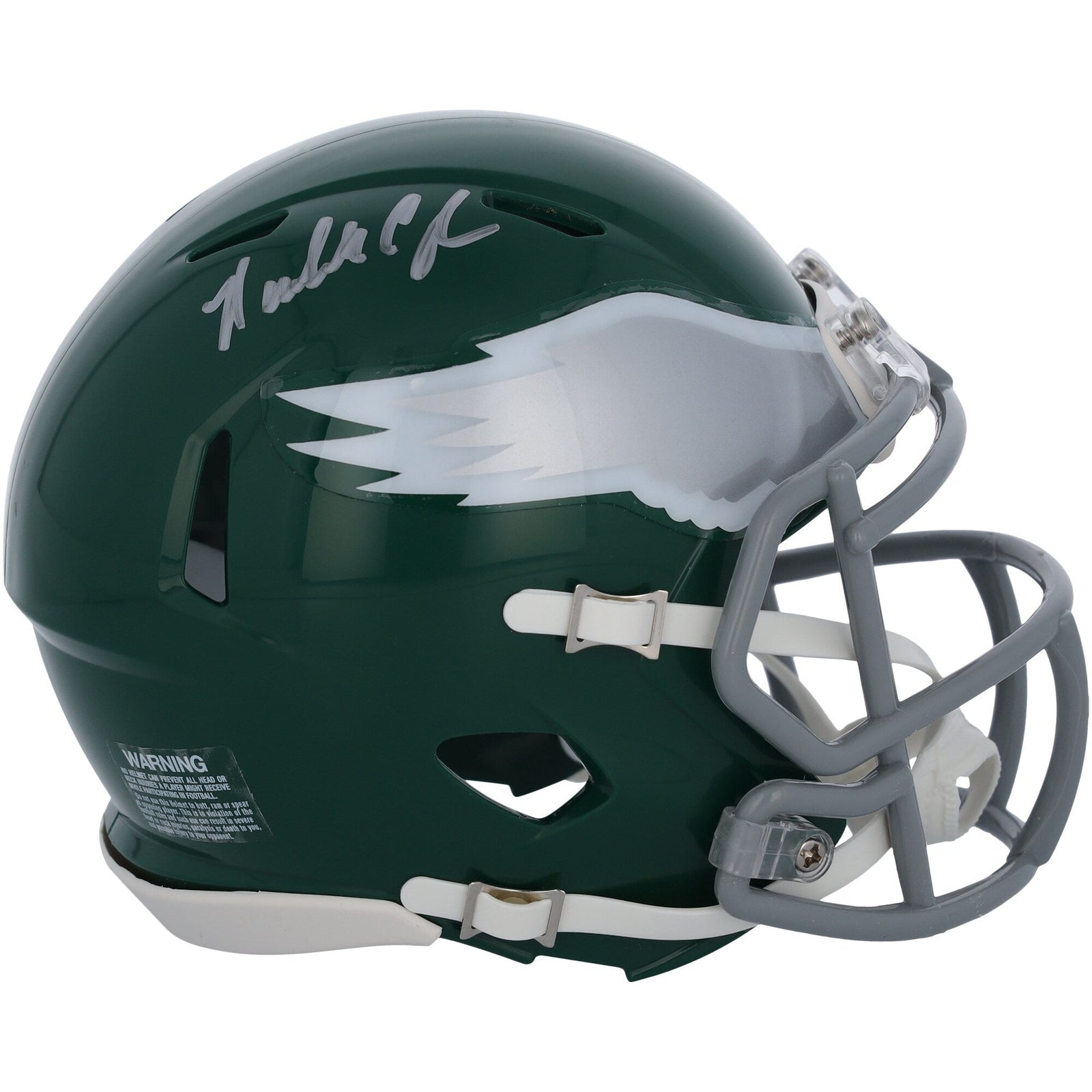Randall Cunningham Philadelphia Eagles Autographed Fanatics Authentic Riddell Throwback 1974 - 95 Speed Mini Helmet - The Ballers Bank