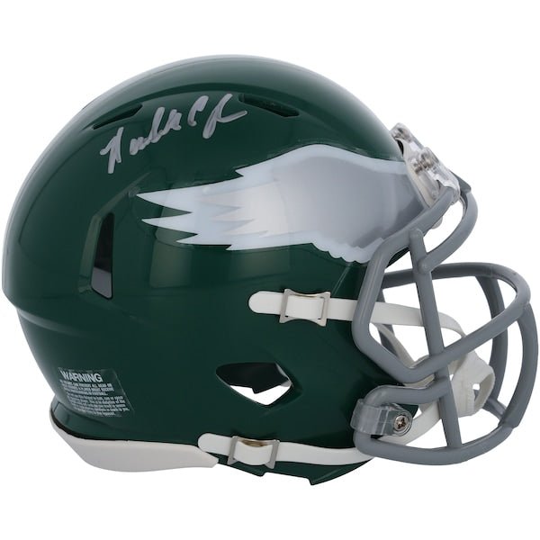 Randall Cunningham Philadelphia Eagles Autographed Fanatics Authentic Riddell Throwback 1974 - 95 Speed Mini Helmet - The Ballers Bank