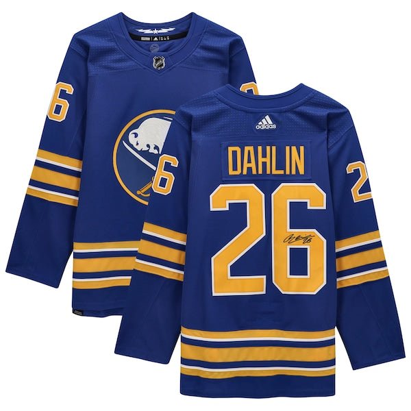 Rasmus Dahlin Buffalo Sabres Fanatics Authentic Autographed adidas 2020 Model Authentic Jersey - Royal - The Ballers Bank
