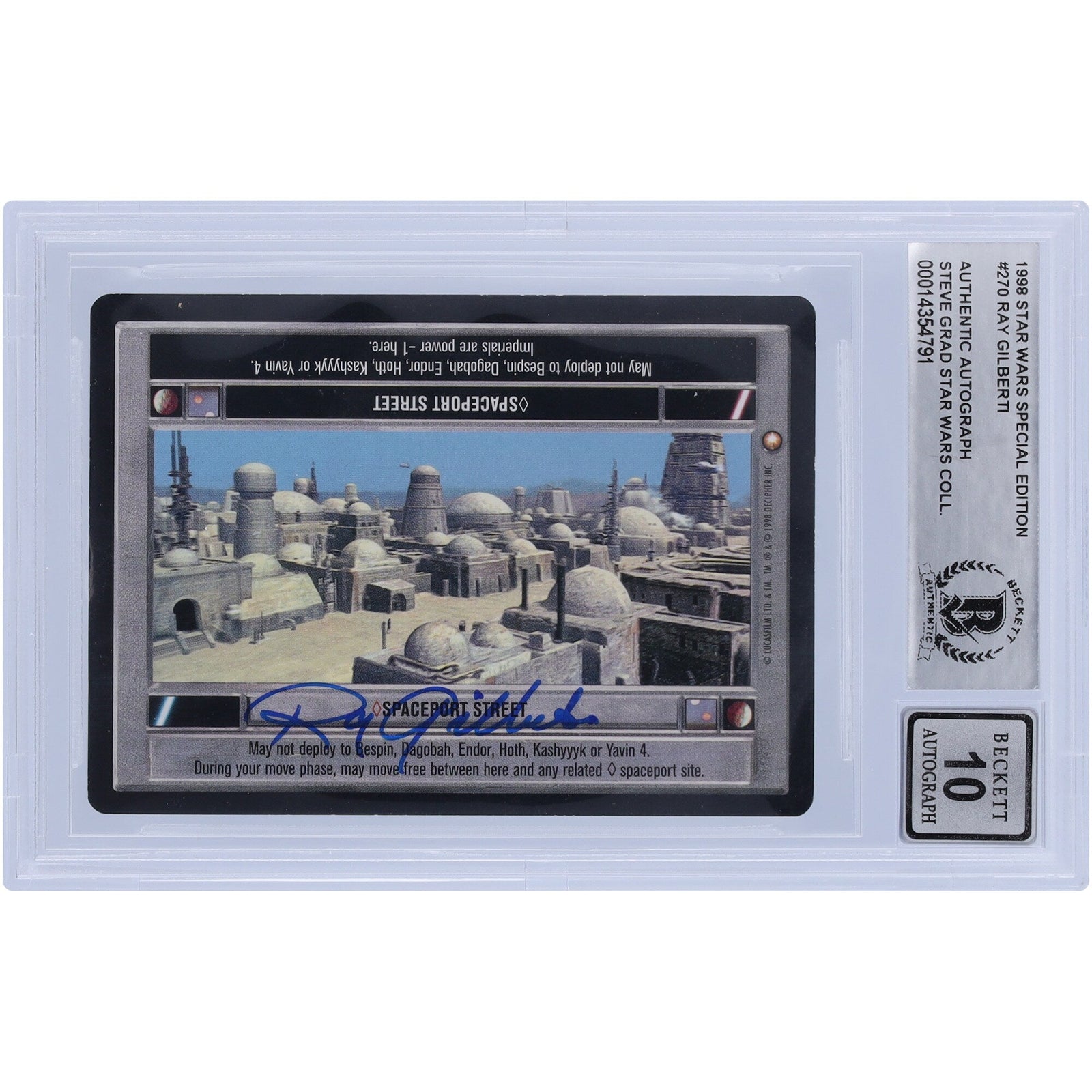 Ray Gilberti Star Wars Autographed 1998 CCG Special Edition 270 BGS Authenticated 10 Card - The Ballers Bank