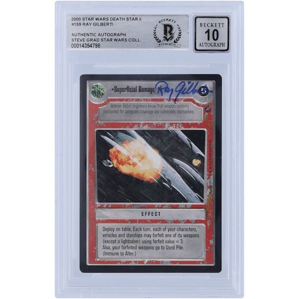 Ray Gilberti Star Wars Autographed 2000 CCG Death Star II 159 BGS Authenticated 10 Card - The Ballers Bank