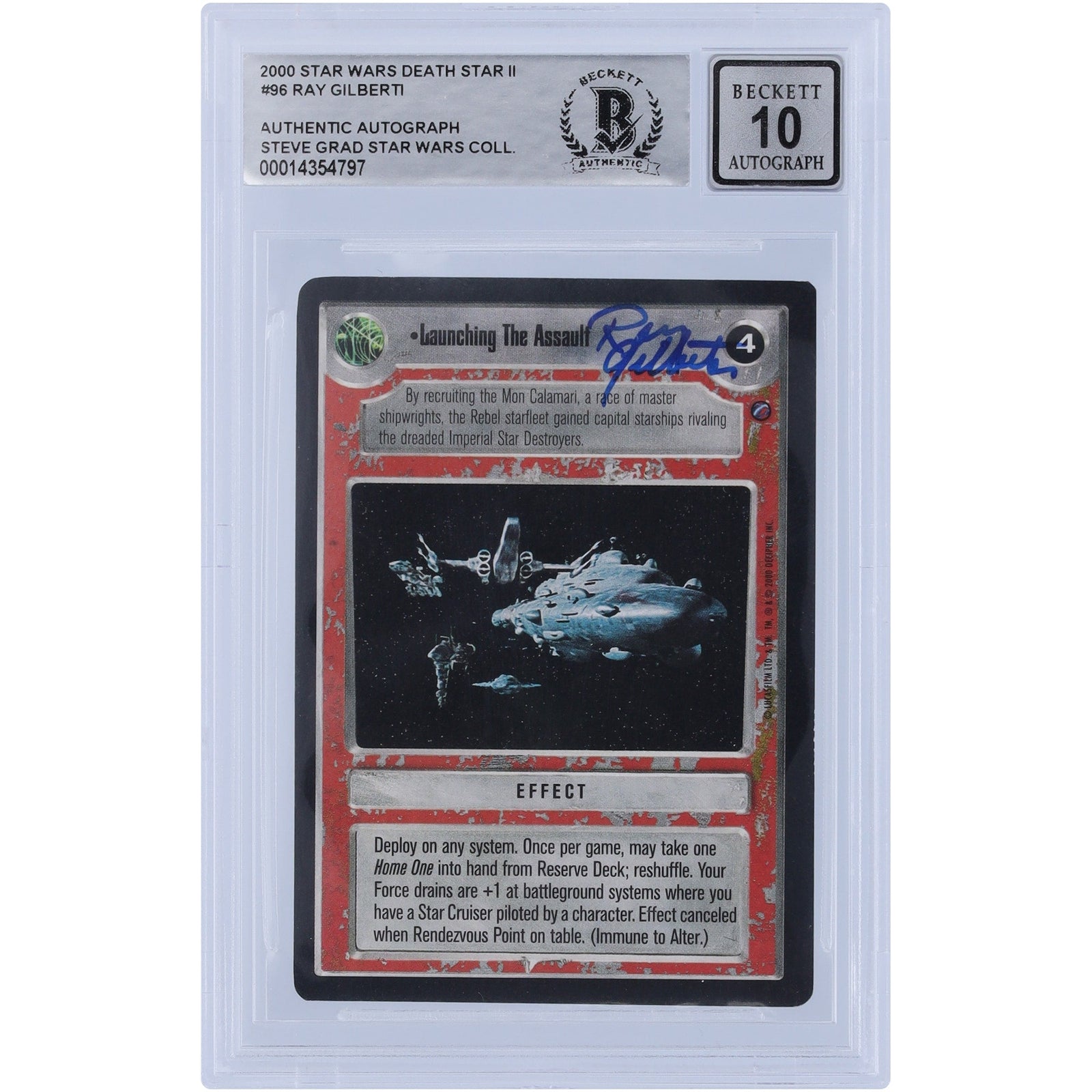 Ray Gilberti Star Wars Autographed 2000 CCG Death Star II 96 BGS Authenticated 10 Card - The Ballers Bank