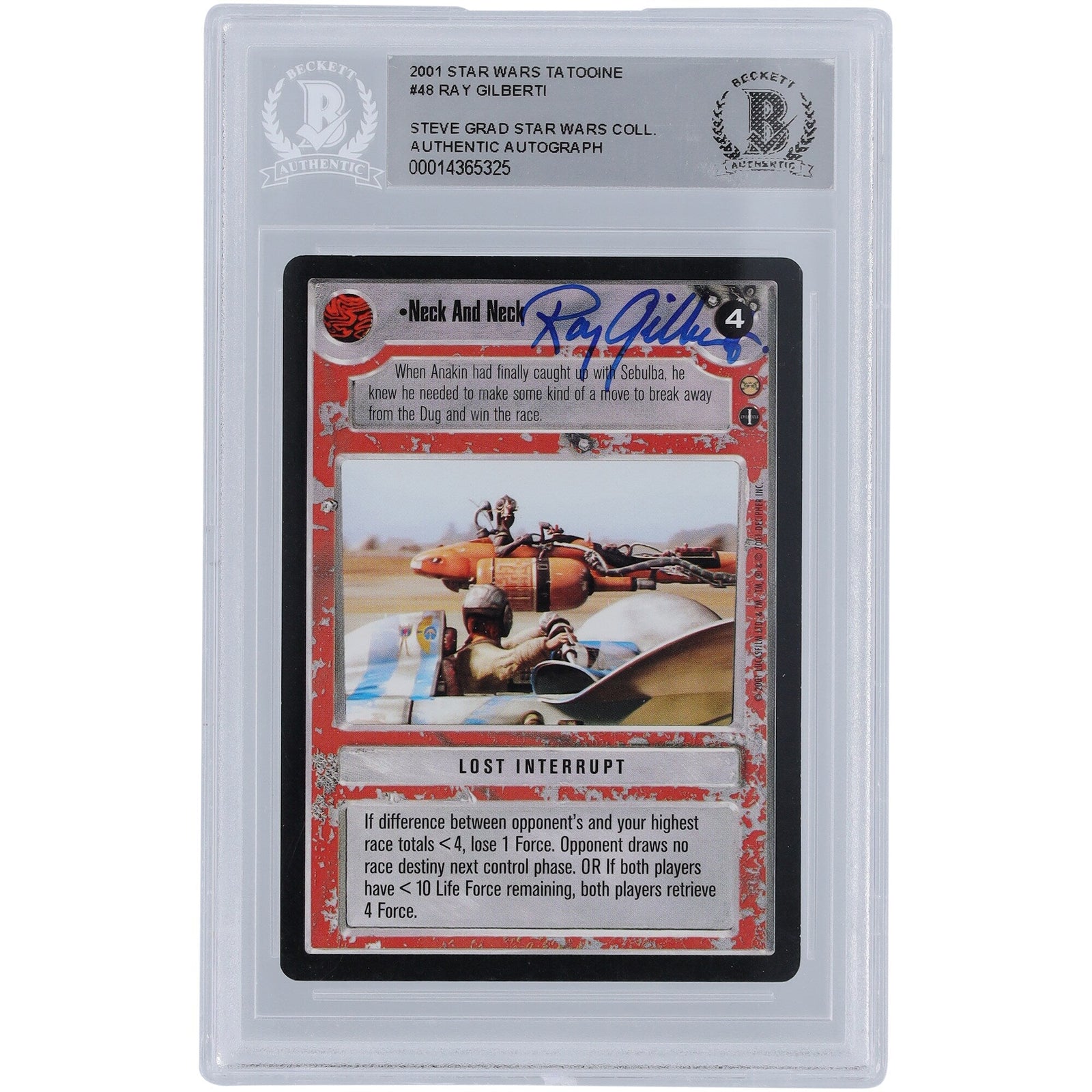 Ray Gilberti Star Wars Autographed 2001 CCG Tatooine 48 BGS Authenticated Card - The Ballers Bank
