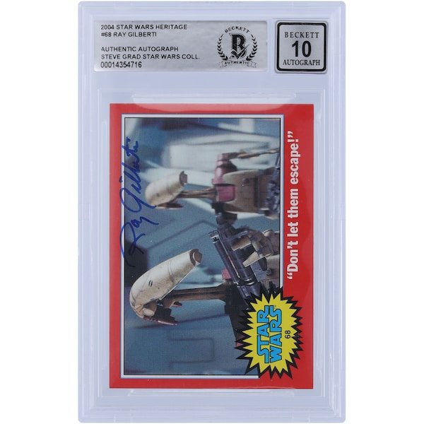 Ray Gilberti Star Wars Autographed 2004 Topps Heritage 68 BGS Authenticated 10 Card - The Ballers Bank
