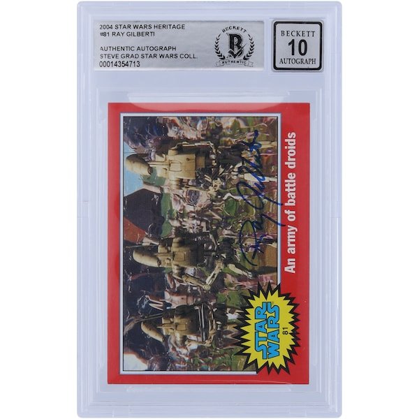Ray Gilberti Star Wars Autographed 2004 Topps Heritage 81 BGS Authenticated 10 Card - The Ballers Bank