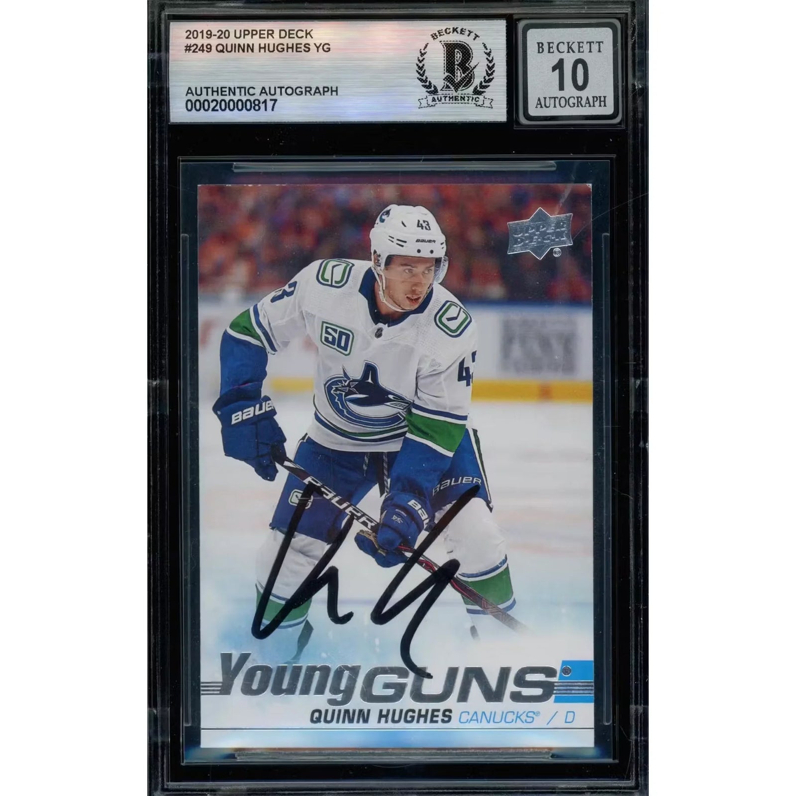 2025-26 Hit Parade Autographed Slabbed Hockey Card Young Gun Edition Series 1 Hobby 10-Box Case (Ships Sealed Only)