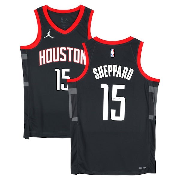 Reed Sheppard Houston Rockets Autographed Fanatics Authentic Black Jumpman Statement Edition Swingman Jersey - The Ballers Bank
