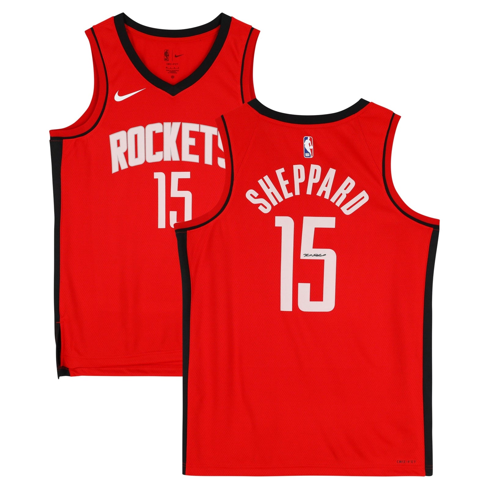 Reed Sheppard Houston Rockets Autographed Fanatics Authentic Red Nike Icon Swingman Jersey - The Ballers Bank
