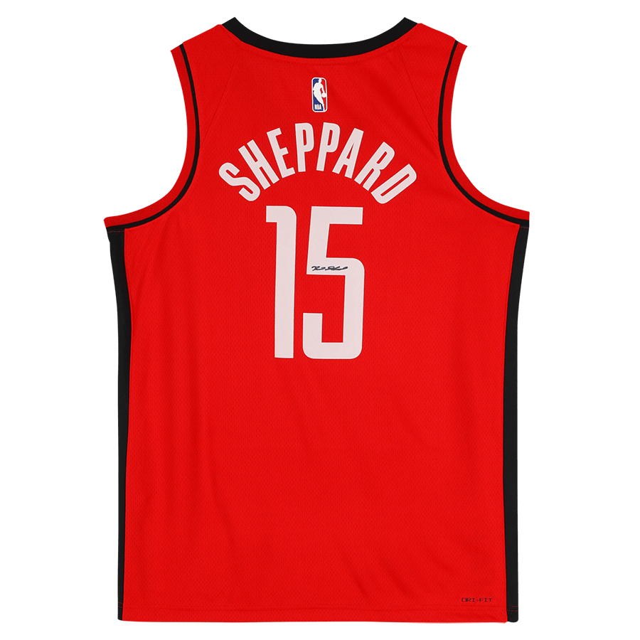 Reed Sheppard Houston Rockets Autographed Fanatics Authentic Red Nike Icon Swingman Jersey - The Ballers Bank