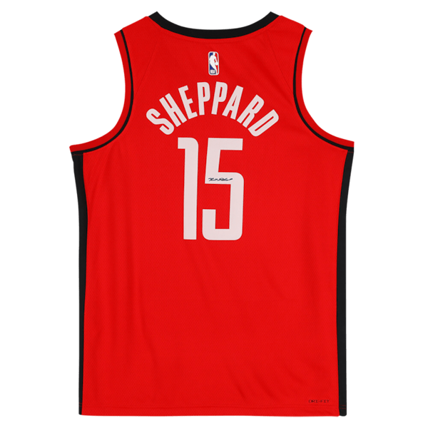Reed Sheppard Houston Rockets Autographed Fanatics Authentic Red Nike Icon Swingman Jersey - The Ballers Bank