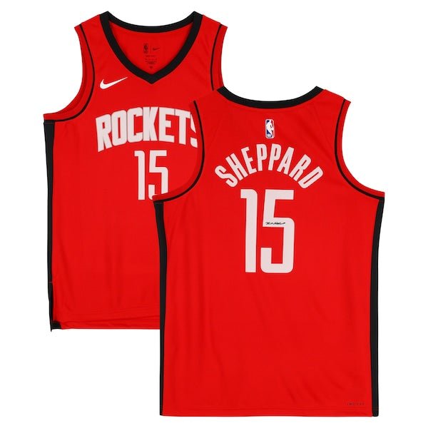 Reed Sheppard Houston Rockets Autographed Fanatics Authentic Red Nike Icon Swingman Jersey - The Ballers Bank