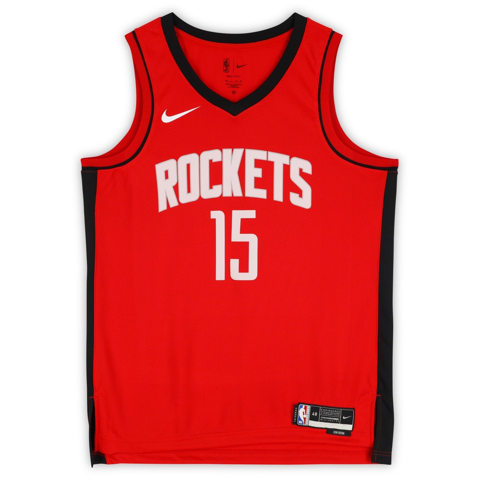Reed Sheppard Houston Rockets Autographed Fanatics Authentic Red Nike Icon Swingman Jersey - The Ballers Bank