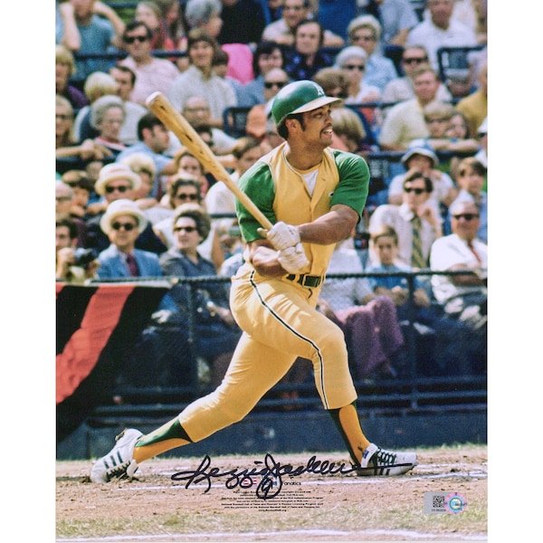 Reggie Jackson Athletics Fanatics Authentic Autographed 8" x 10" Hitting Photograph - The Ballers Bank