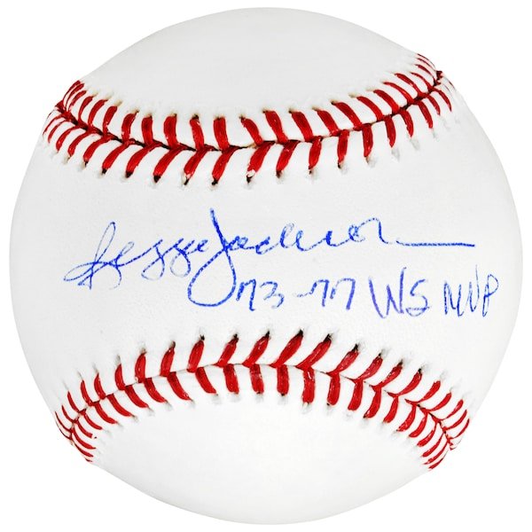 Reggie Jackson New York Yankees Fanatics Authentic Autographed Baseball with "73/77 WS MVP" Inscription - The Ballers Bank