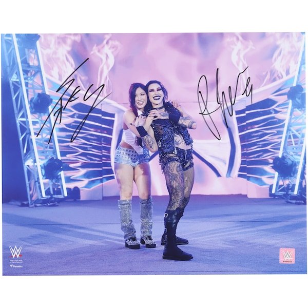 Rhea Ripley & IYO SKY "Rhiyo" WWE Autographed Fanatics Authentic 16" x 20" Entrance Photograph - The Ballers Bank