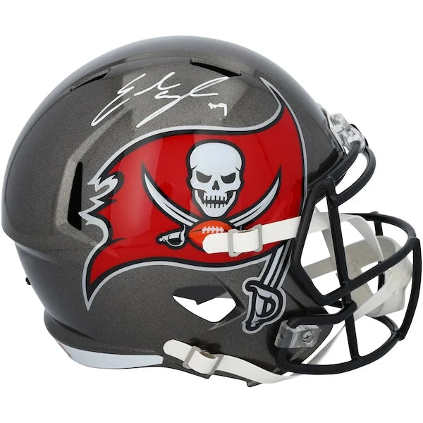 Emeka Egbuka Signed Buccaneers Riddell Speed Replica Helmet