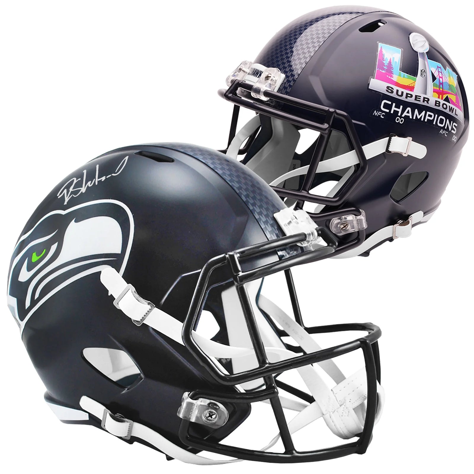 Rashid Shaheed Signed Seahawks Riddell Speed Replica Helmet | Super Bowl LX