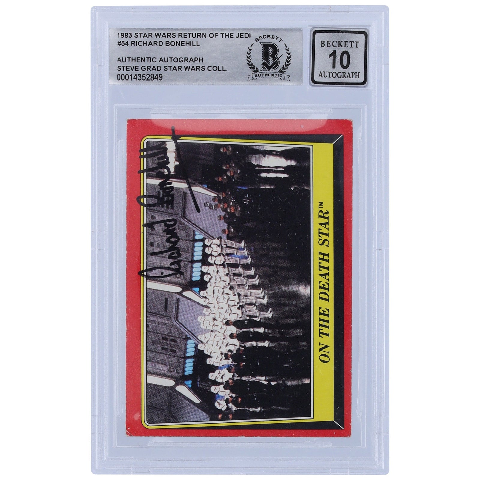 Richard Bonehill Star Wars Autographed 1983 Topps Return of the Jedi 54 BGS Authenticated 10 Card - The Ballers Bank