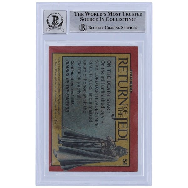 Richard Bonehill Star Wars Autographed 1983 Topps Return of the Jedi 54 BGS Authenticated 10 Card - The Ballers Bank