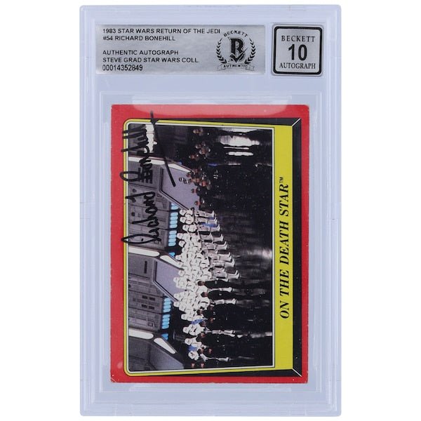 Richard Bonehill Star Wars Autographed 1983 Topps Return of the Jedi 54 BGS Authenticated 10 Card - The Ballers Bank