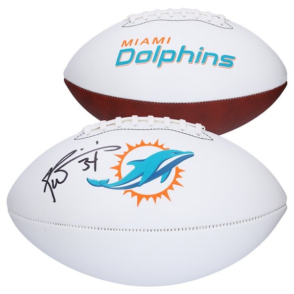 Ricky Williams Miami Dolphins Autographed Fanatics Authentic Franklin White Panel Football - The Ballers Bank