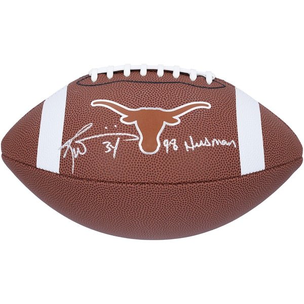Ricky Williams Texas Longhorns Autographed Fanatics Authentic Nike Replica Football with "98 Heisman" Inscription - The Ballers Bank