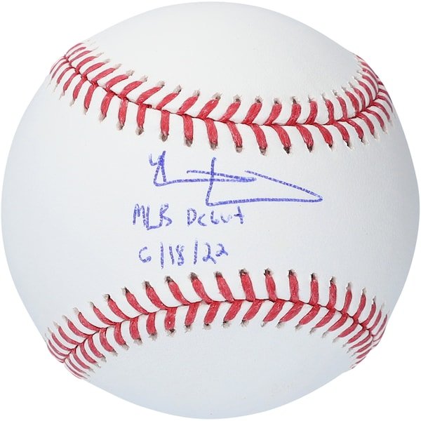 Riley Greene Detroit Tigers Fanatics Authentic Autographed Rawlings Baseball with "MLB Debut 6/18/22" Inscription - The Ballers Bank
