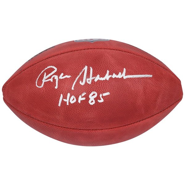 Roger Staubach Dallas Cowboys Autographed Fanatics Authentic Duke Full Color Football with "HOF 85" Inscription - The Ballers Bank