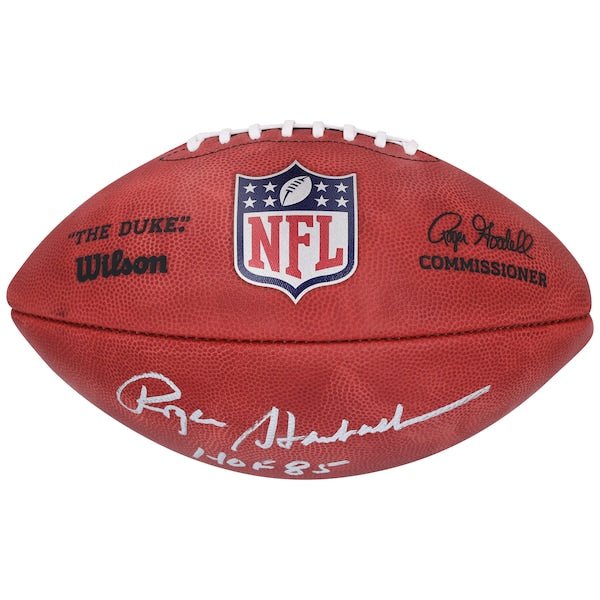 Roger Staubach Dallas Cowboys Autographed Fanatics Authentic Duke Full Color Football with "HOF 85" Inscription - The Ballers Bank