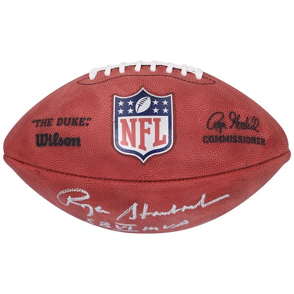 Roger Staubach Dallas Cowboys Autographed Fanatics Authentic Duke Full Color Football with "SB VI MVP" Inscription - The Ballers Bank