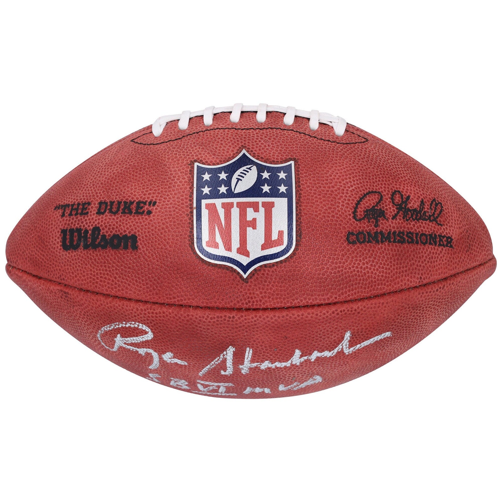 Roger Staubach Dallas Cowboys Autographed Fanatics Authentic Duke Full Color Football with "SB VI MVP" Inscription - The Ballers Bank