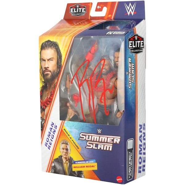 Roman Reigns WWE Autographed Fanatics Authentic Mattel Elite Collection 2025 SummerSlam Action Figure - The Ballers Bank