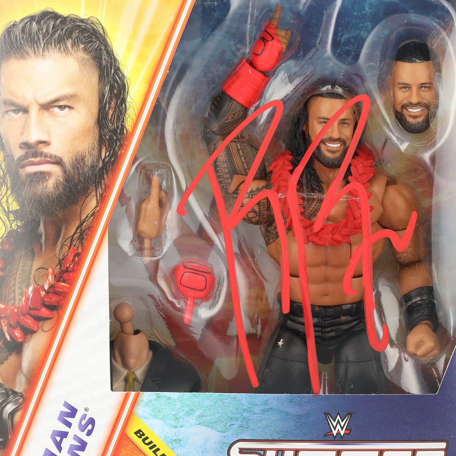 Roman Reigns WWE Autographed Fanatics Authentic Mattel Elite Collection 2025 SummerSlam Action Figure - The Ballers Bank