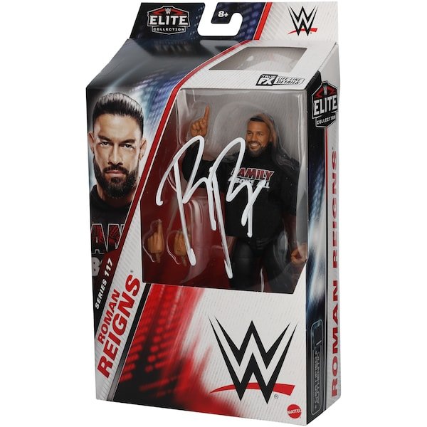 Roman Reigns WWE Autographed Fanatics Authentic Mattel Elite Collection Series 117 Action Figure - The Ballers Bank