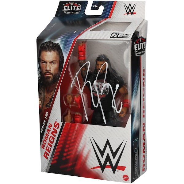 Roman Reigns WWE Autographed Fanatics Authentic Mattel Elite Collection Series 120 Action Figure - The Ballers Bank