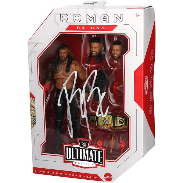 Roman Reigns WWE Autographed Fanatics Authentic Mattel Ultimate Edition Greatest Hits Action Figure - The Ballers Bank