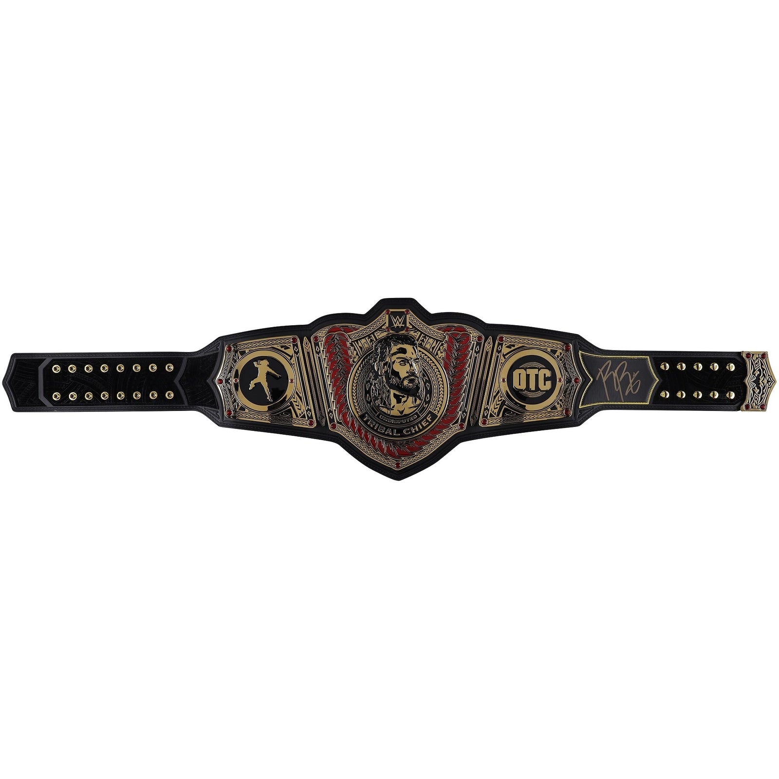 Roman Reigns WWE Autographed Fanatics Authentic Tribal Chief Replica Championship Title Belt - The Ballers Bank