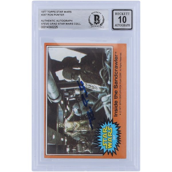 Ron Punter Autographed 1977 Topps Star Wars 297 BGS Authenticated 10 Card - The Ballers Bank